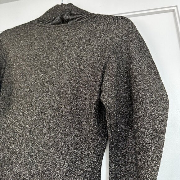 A.L.C. Samuel Lurex Turtleneck Mini Dress Sz Small in Black Mid-weight Knit - Picture 8 of 8